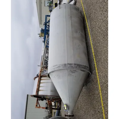 Used 160 Cubic Foot Aluminum storage bin hopper silo
