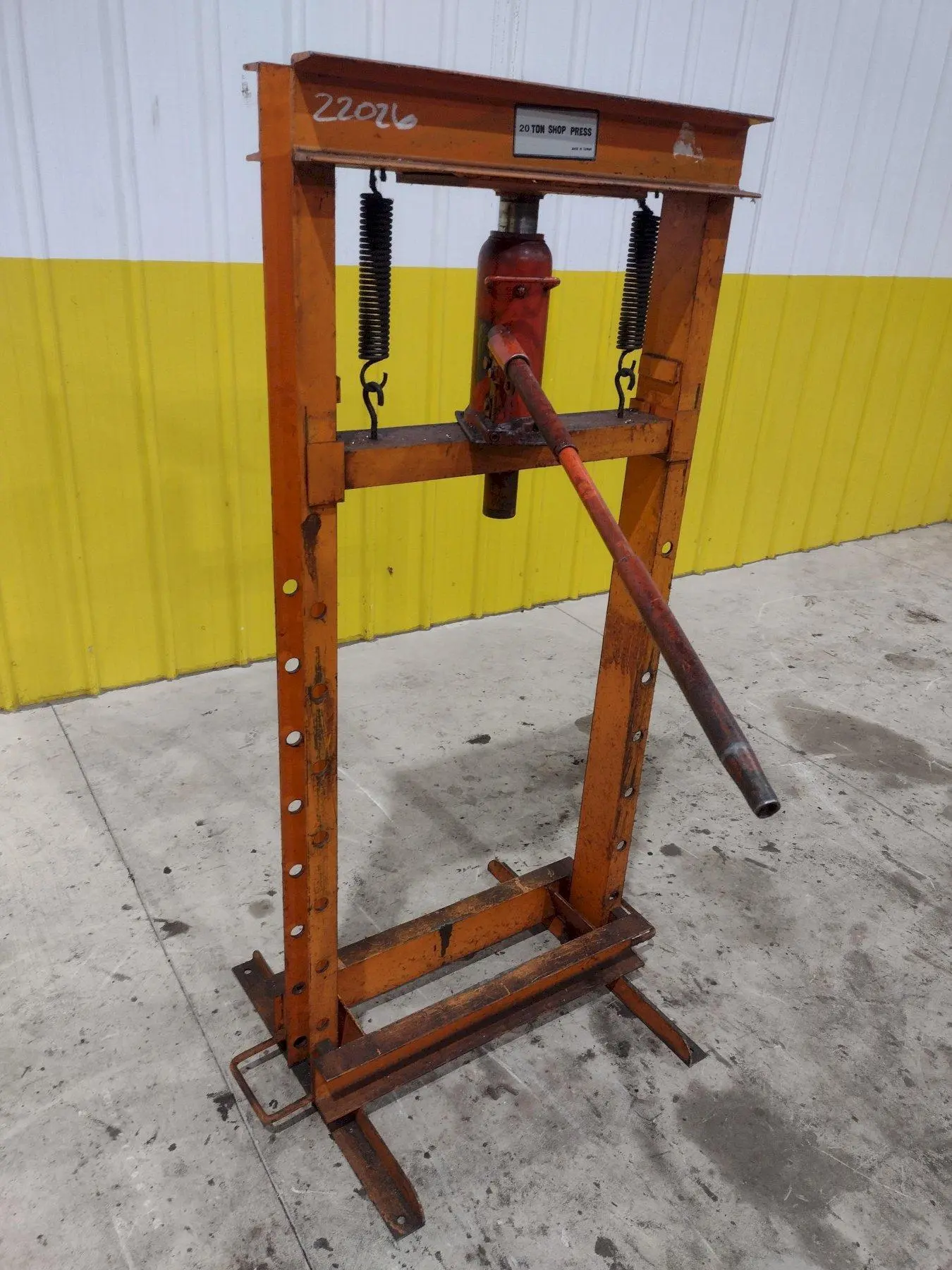 20 TON MANUAL H-FRAME PRESS: STOCK #22026