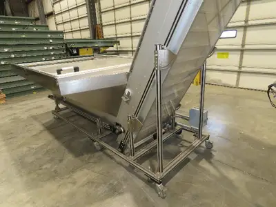 Haumiller Bottle Cap Bowl Feeder with Feed Hopper Elevator Conveyor 480V