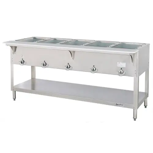 Duke E305 72 3/8" Hot Food Table w/ (5) Wells & Cutting Board, 120v