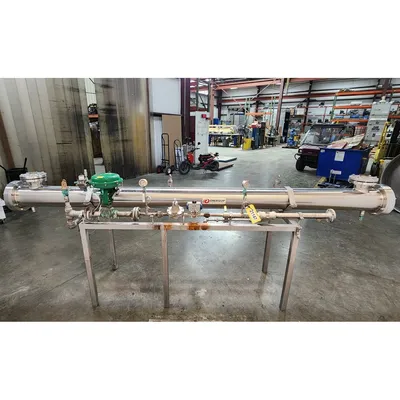 Used 8" Enerquip Sanitary Stainless Steel U-Tube Heat Exchanger