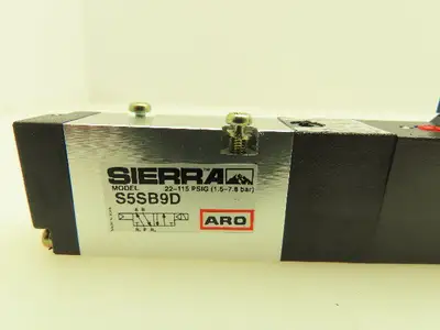Aro Sierra S5SB9D Pneumatic Air Spool Valve 5/2 5 Port 2 Pos 1/16" NPT 24VDC