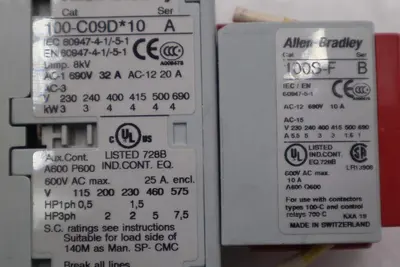 Allen-Bradley 100-C09D*10 SERIES A  Control Relay 100S-F Series B #B-1321