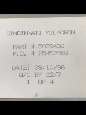Used CINCINNATI MILACRON 5039436 Robot Parts Michigan US | Ideal Machinery #580644
