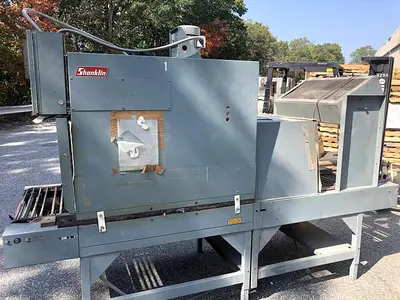 USED SHANKLIN BUNDLER AND OVEN 30" SEAL BAR BUNDLER MODEL: B 2BB TUNNEL MODEL: T_8PR SHANKLIN BUNDLER AND OVEN 30" SEAL BAR BUNDLER MODEL: B 2BB TUNNEL MODEL: T_8PR