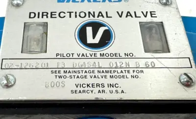 NEW VICKERS F3-DG4S4L-012N-B-60 DIRECTIONAL VALVE 02-126201