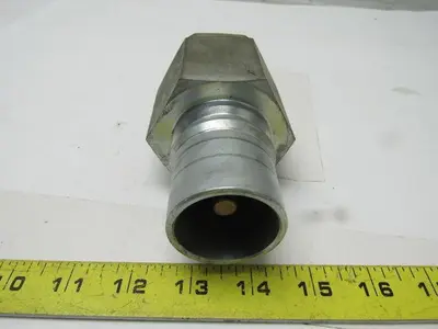 Parker H12-63 Steel 1-1/2" Body Poppet Valve Shut off 1"NPTF Quick Coupling Male