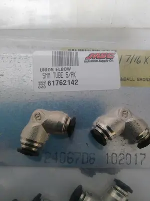 UNBRANDED,61762142,TUBE UNION ELBOW 5MM OD LOT OF 10