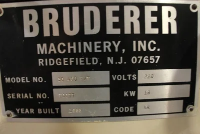 16" Kohler Bruderer Model 30400B/T Precision Leveler