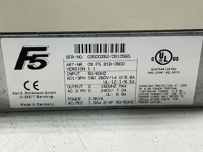 USED KEB 09.F5.B1B-2B00
