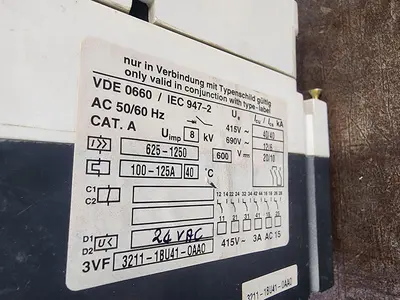 USED SIEMENS 3VF3211-1BU41-0AA0