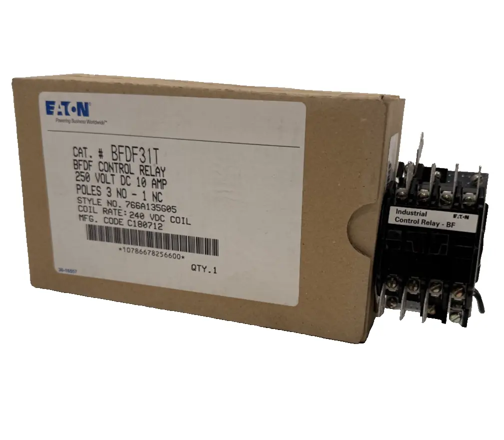 NEW EATON BFDF31T CONTROL RELAY 250V 10A