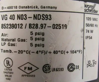 NEW KROM SCHRODER VG-40-N03-NDS93 SOLENOID VALVE VG40N03NDS93