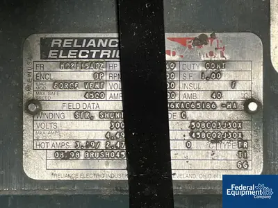 USED Berstorff 1,610 MM (63") Berstorff Vertical Two Roll Calander Sheet Stack