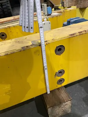 USED DEMAG 2 DEMAG 3.2 TON HOISTS AND 2 SIDE SUPPORTS