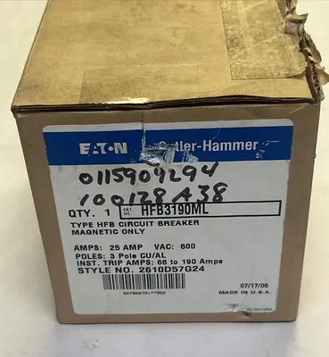 Used EATON HFB3190ML Miscellaneous Equipment (Electrical & Power) | Surplus Asset Holdings #1203481