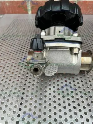 USED 2 GEMU STAINLESS STEEL  DIAPHRAGM VALVE W/ 2" TO 1/2" SANITARY FITTINGS