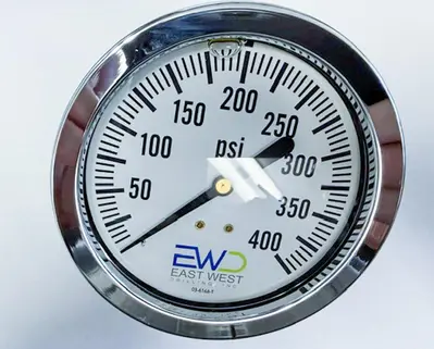 Used 2026 SPAN 400 PSI LIQUID-FILLED 4" PANEL-MOUNT PRESSURE GAUGE Air Compressor Parts Pennsylvania US | East West Machinery & Drilling #1573870
