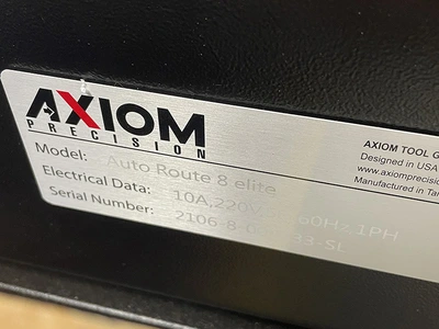 Used 2021 AXIOM ER8 ELITE CNC Routers New Jersey US | Machinery Values #1371693