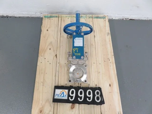 Orbinox  3"-150 knife gate valve, hand wheel operated