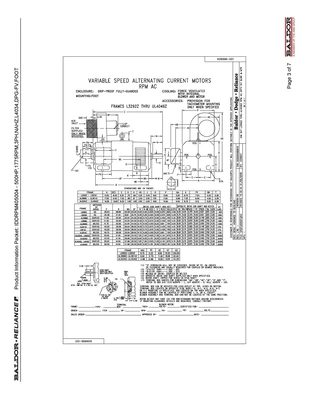 500 HP Reliance AC Motor Model IDDRPM405004
