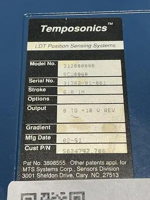 USED 1991 TEMPSONICS 31200000RCU0060