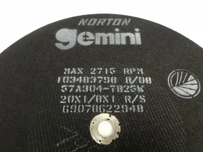 New | in-Stock Norton 20" x 1/8" Grinding Cutter Disc. Wheel, 2715 RPM Grinding Wheels Michigan US | Maverick Industrial Sales #1399824