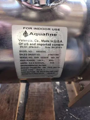 USED 2018 AQUAFINE HX02DDL