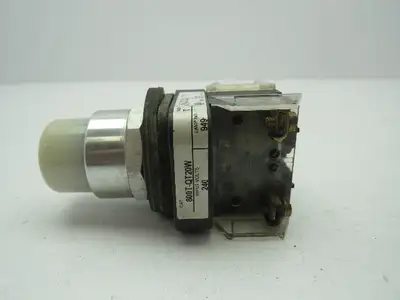 Allen Bradley 800T-QT20W Pilot Light Pushbutton Push-toTest Ser T White Lot of 2