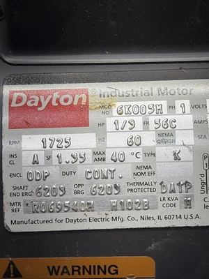New | in-Stock Dayton Dayton 6K005M Motors (misc) Indiana US | J&J Industrial Supply #1424184