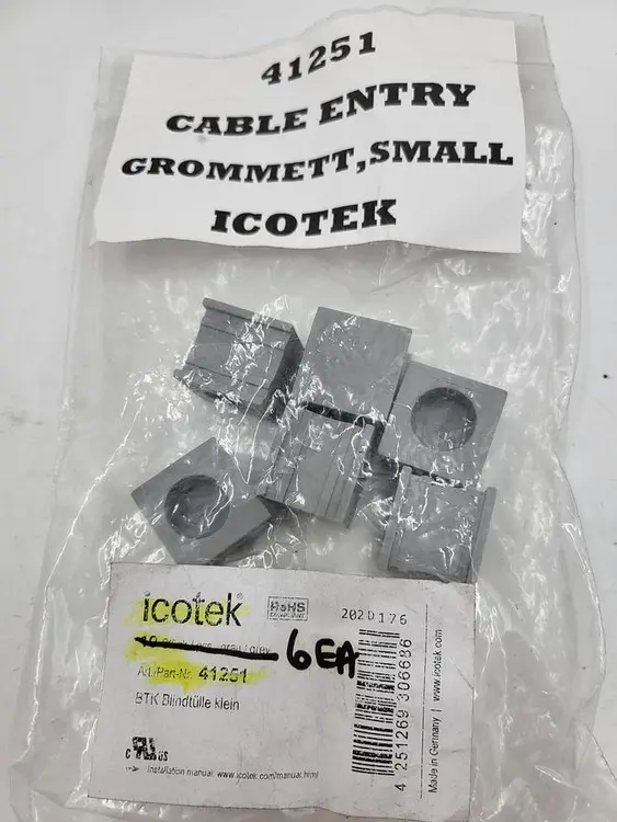 New | in-Stock ICOTEK ICOTEK 41251 CABLE GROMMET Cable & Wire | ND Industrial Surplus #1216820