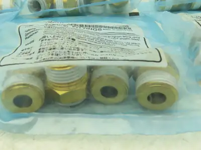 SMC KQ2H12-04S Male Connector Push Fitting 12mm Tube x 1/2"RC Brass  Lot of 30