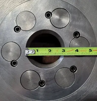 D1-6 LATHE PLATE, 18-1/4" OD, 3" THRU HOLE, 6 PIN D1-6 MOUNT, 4-1/8" HUB ID
