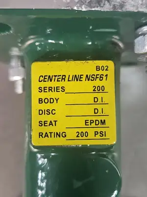 Center Line NSF61 Butterfly Valve Series 200 Rating 200 PSI Loc5D36