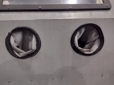 SKAT BLAST DRY BLAST SYSTEM ABRASIVE AIR SAND SHOT BOOTH & DUST COLLECTOR: YOBRO #24818
