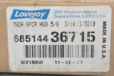 Lovejoy 7SCH 5/8 / 68514436715 Fixed Bore Coupling Spacer Hub Loc5C21