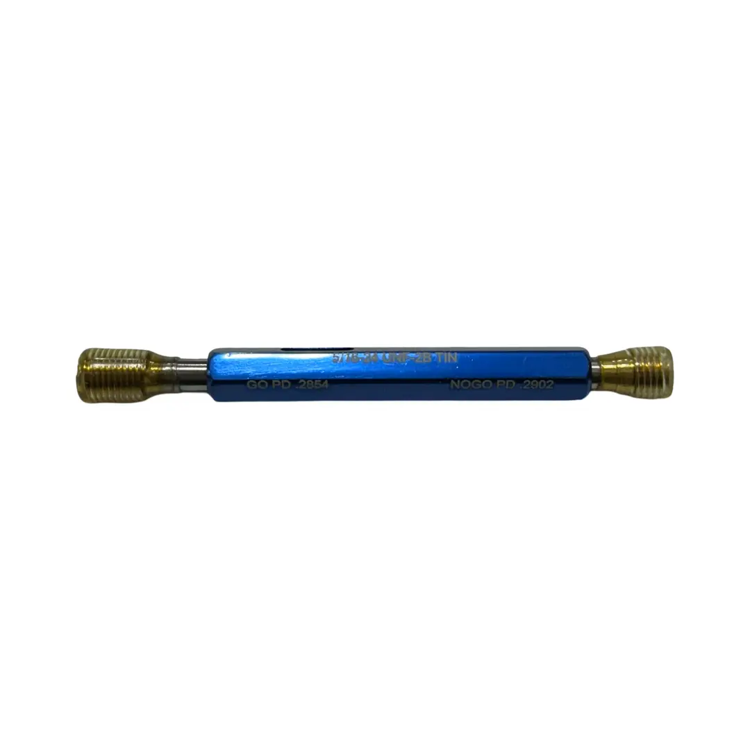 Van Keuren 5/16-24 UNF 2B GO/NOGO Work Plug Gage Tin Coated Taperlock HSS With Handle