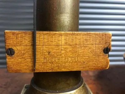 2899-385 Antique H. Kohlbusch Balance Beam Scale with Set of Weights Circa 1890