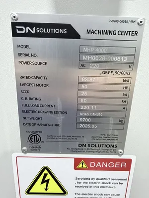 Used 2025 DN SOLUTIONS NHP 4000 Horizontal Machining Centers Iowa US | Machine Tool Emporium #1498639