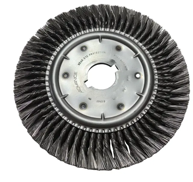 PFERD 12" Knot Wheel Twist Brush, 2" Arbor Hole, Long Flag .020 CS Wire USA Made