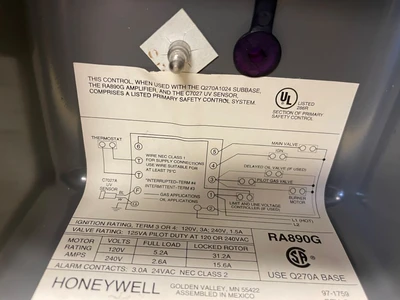 NEW HONEYWELL RA890G