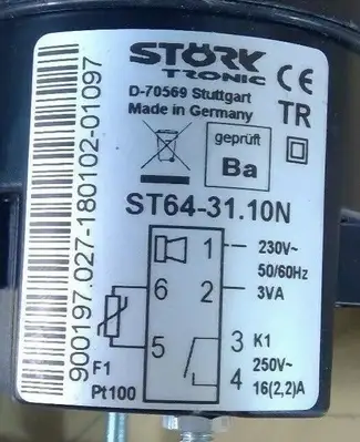 Horn Stork Tronic ST64-31.10 Temperature Control Panel Baunummer 100361 5B