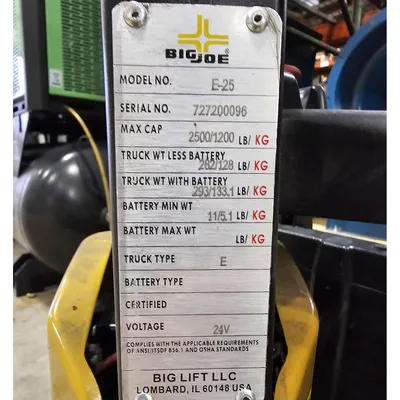 USED BIG LIFT, LLC E-25