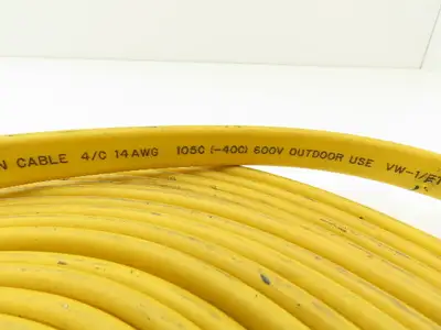 Festoon Cable Outdoor E60362H Multi-Conductor Flat Cable 4 Wire 14AWG 600V 39'