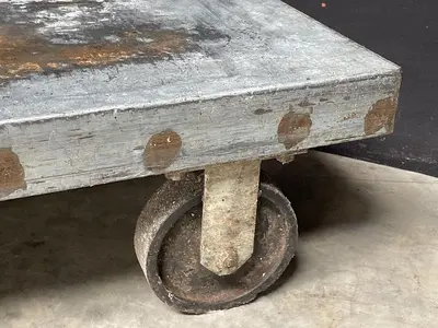 Heavy Duty Flatbed Carts, Galvanized, 30"W x 60"D x 14"H, (handle heights 32" or 38")