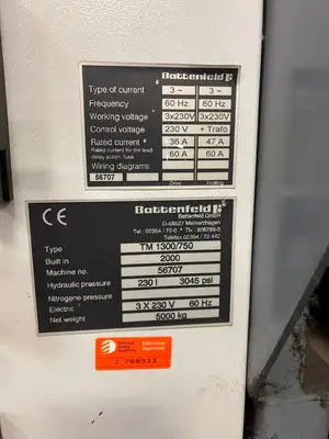 USED 2000 BATTENFELD TM 1300/750