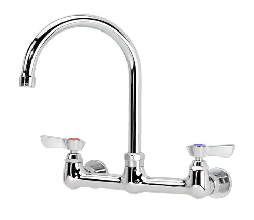 Krowne 12-801L Splash Mount Faucet - 6" Gooseneck Spout, 8" Centers