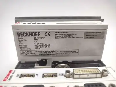 CX1010-0121, CX1100-0002, CX1010-N031, CX1000-N001 | Beckhoff CX1010-0121 CPU Module with CX1100-0002 Power Supply - For parts or not working