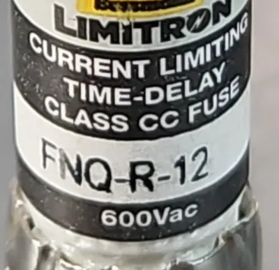 Bussmann FNQ-R-12 FNQR12 FNQ-R 12A 600Vac Time-Delay Fuse Loc4B27