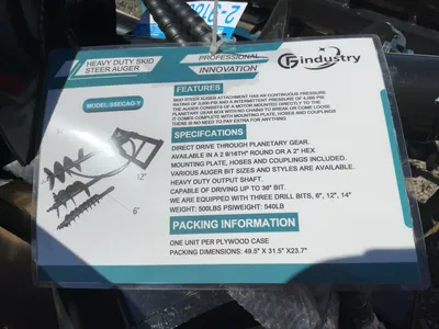 Used CFG INDUSTRY SSECAG-Y HEAVY DUTY SKID STEER AUGER Skid Augers Michigan US | Miedema Asset Management Group #1342412